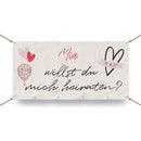 Antragsbanner "Love Rot" zum Personalisieren mit Namen, mit Beispieltext