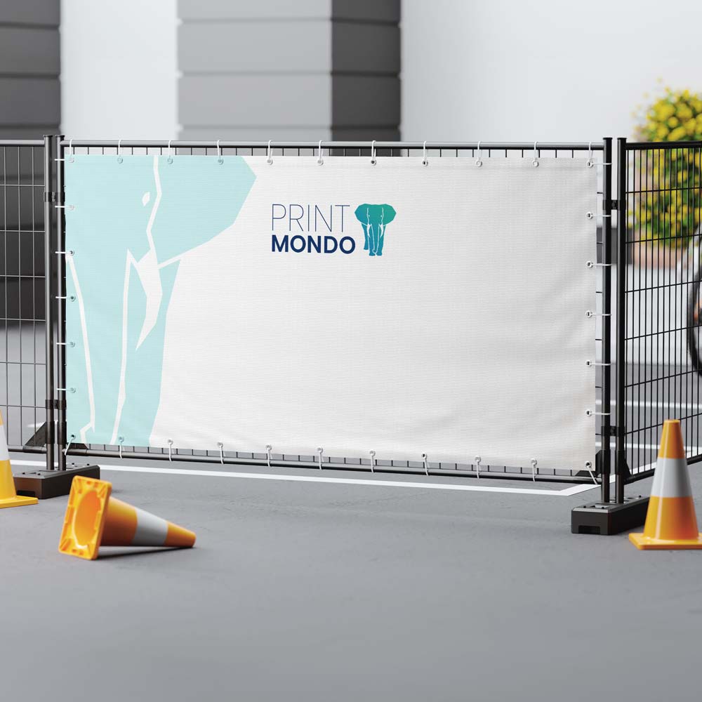 Anwendungsbeispiel PVC Werbebanner, an windstillen Orten als Banner mit ihrer Werbung oder als Wegweiser auf Veranstaltungen