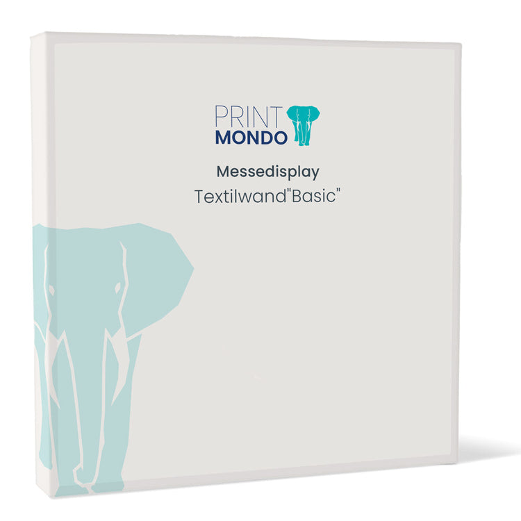 Textiles Messedisplay Basic, befestigt mit KLettband und Flauschband für einen tollen Messeauftritt - jetzt bei Printmondo