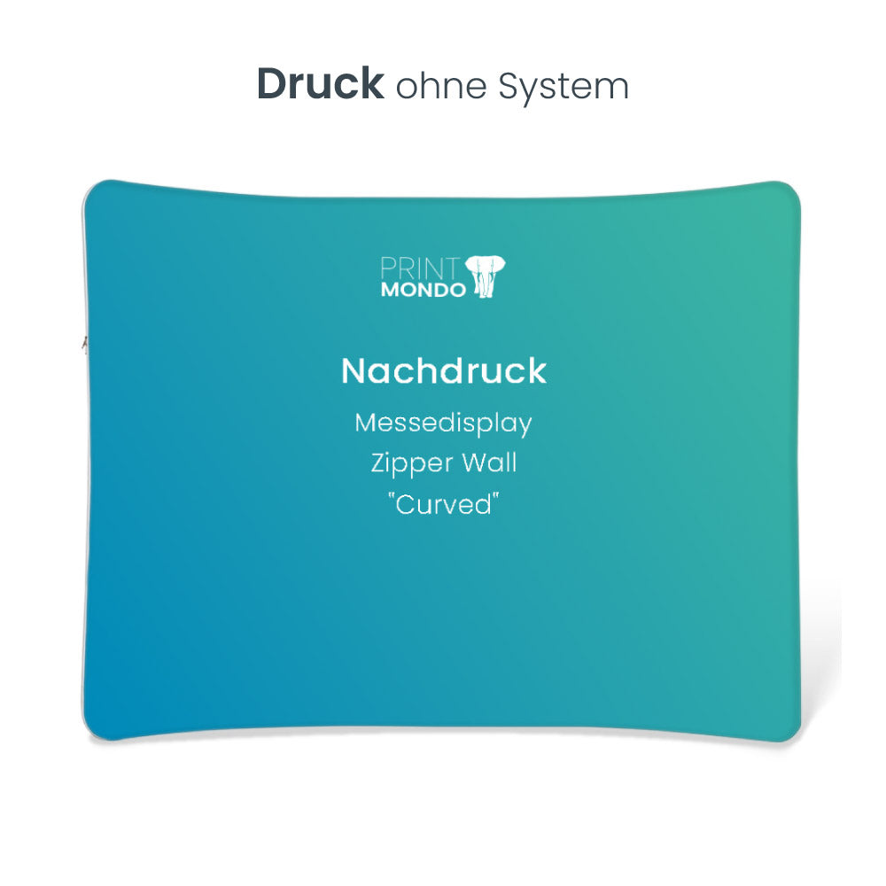 Ersatzdruck für Messedisplay Zipper Wall Curved ohne System