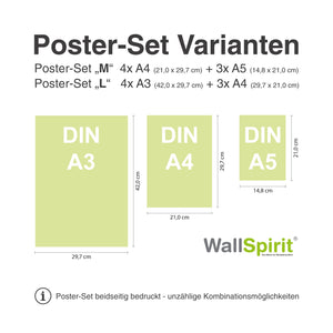 Größen Postersets