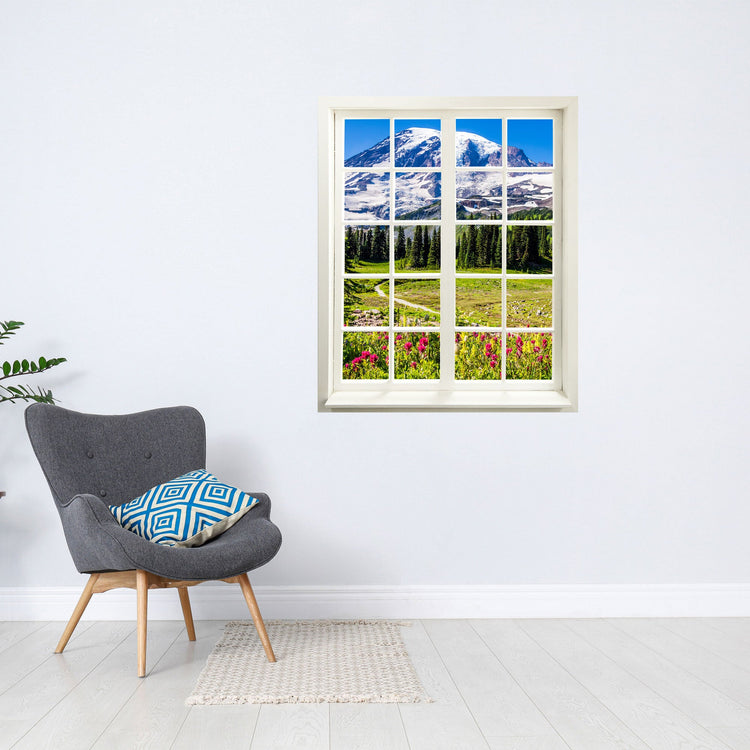 Selbstklebende Wandtapete in Form eines Fensters mit toller Landschafts-Fotografie 