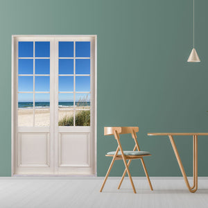 Selbstklebende Wandtapete mit toller Aussicht auf Düne, Strand und Meer