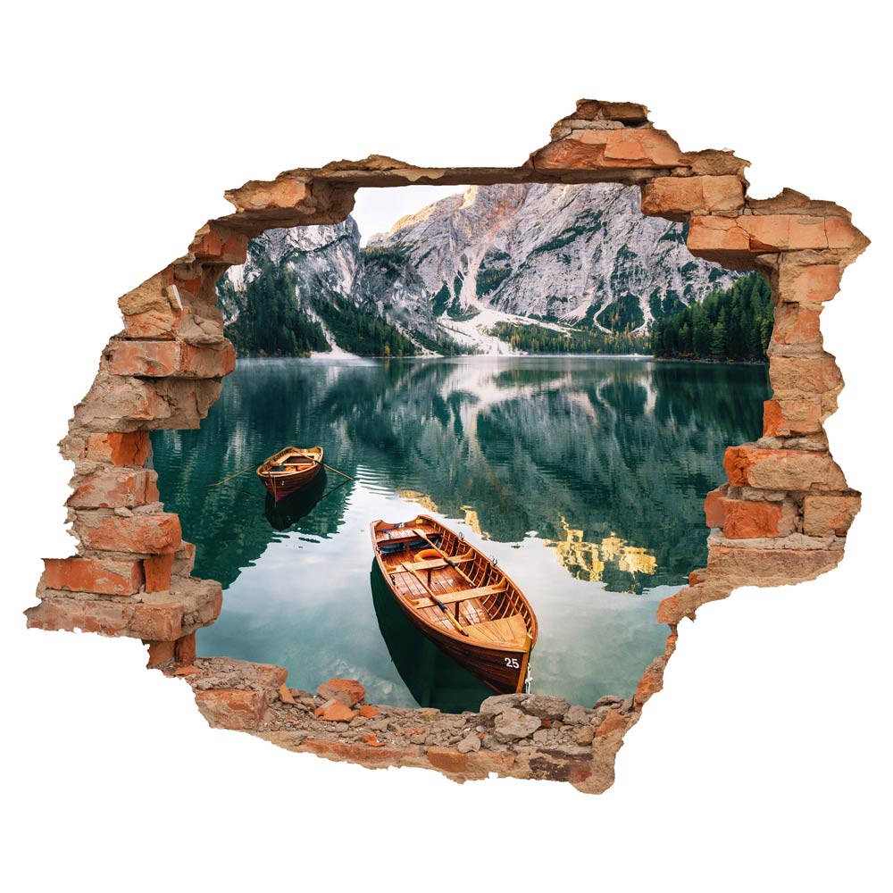 Wandtattoo - Ziegelwand "Bergsee" - Hauptfoto