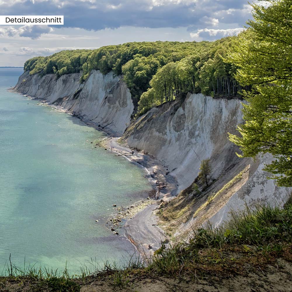 Detailausschnitt Leinwandbild Fensterblick "Meer und Bucht"