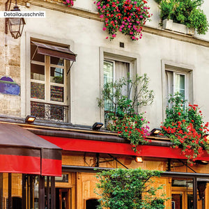 Detailausschnitt Leinwandbild Fensterblick "Café Paris"