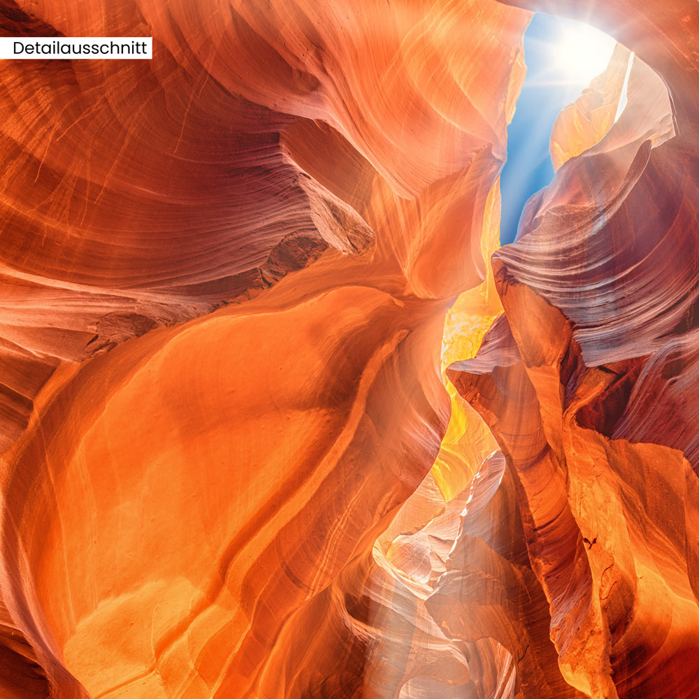 Leinwandbild "Sonnenstrahlen in den Canyon" Detailansicht