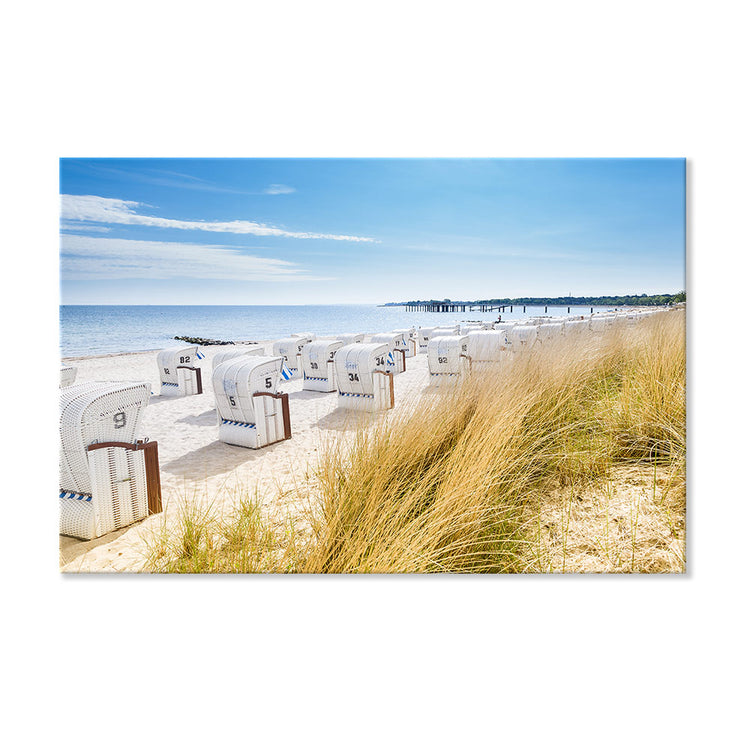 Leinwandbild "Strandkörbe am Meer" Hauptbild