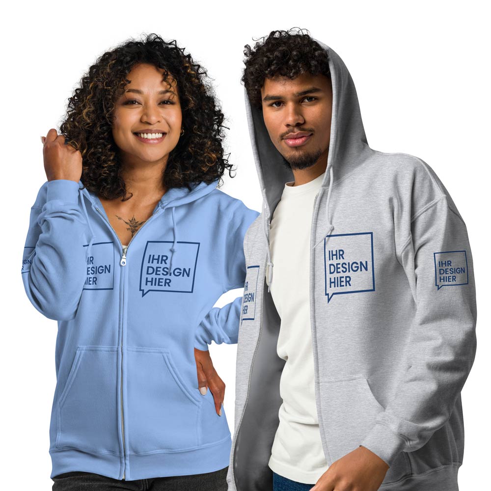 Unisex Hoodie mit Zipper